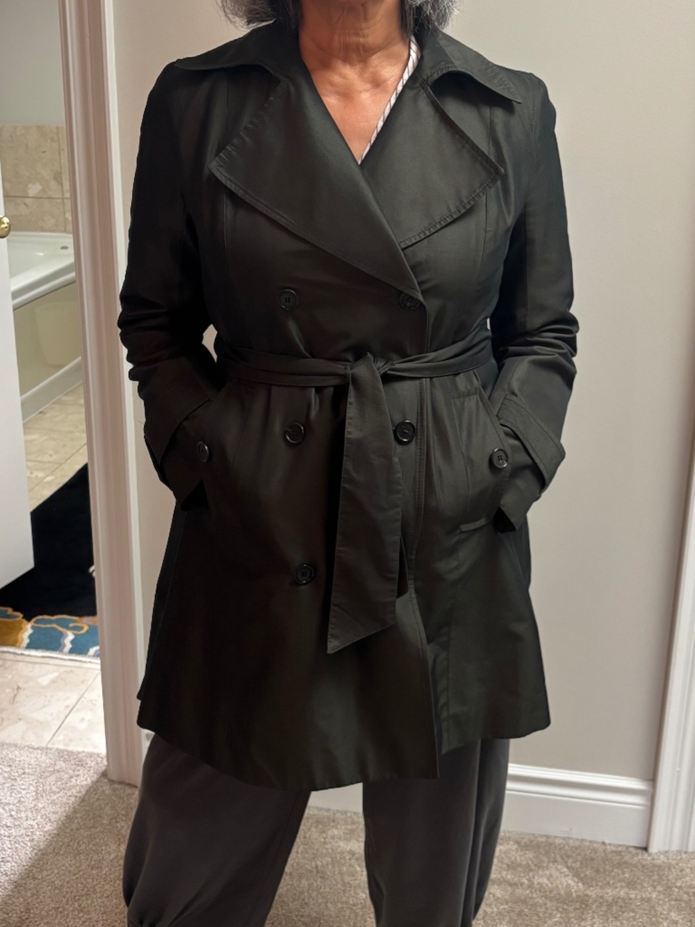 Pink Tartan Trench Coat